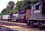 NS 7033 working the yard